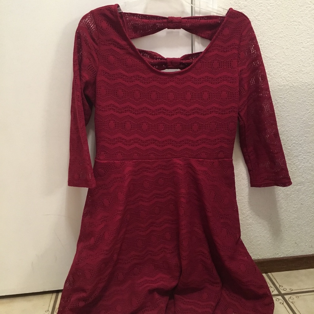 Dark red dress